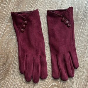 Hot Paws burgundy/ maroon gloves